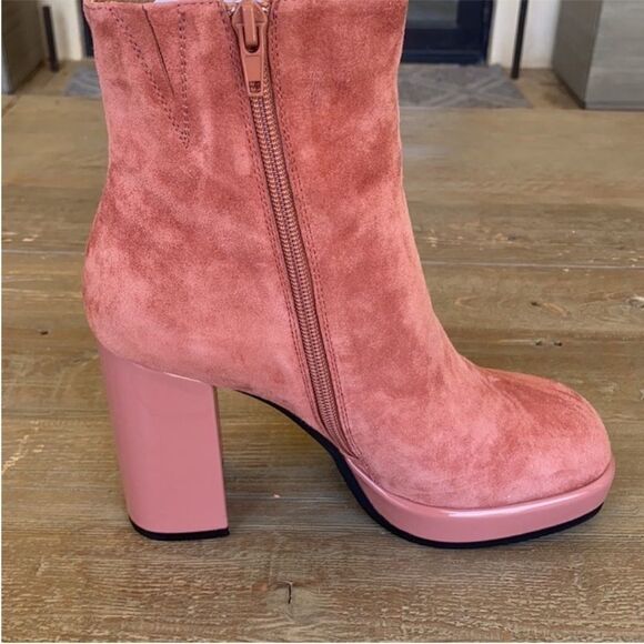 Free People Mary Kate Platform Ankle Boot Coral NWOB US 7.5 - Picture 7 of 8